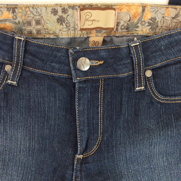 Paige Premium Jeans Peg Skinny Dark Wash 30 - Picture 3 of 7